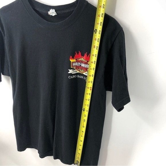 Harley Davidson Short Sleeve Shirt Cabo San Lucas Mexico Black Mens Medium - Picture 6 of 7